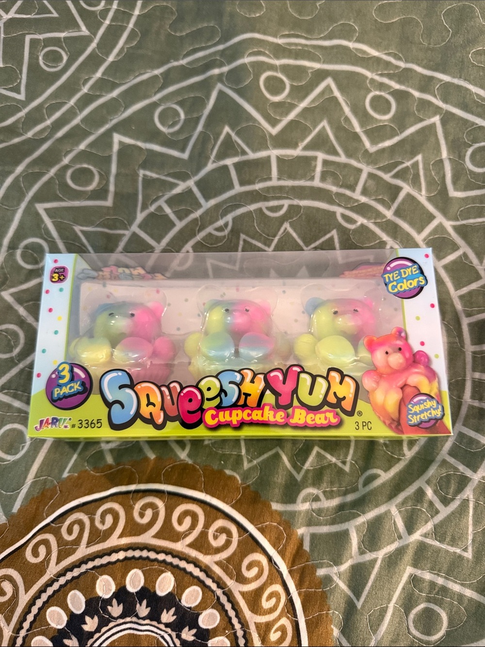 Sheesh yum Tie-Dye Cupcake Bear 3-Pack - Multicolor Kids Toy